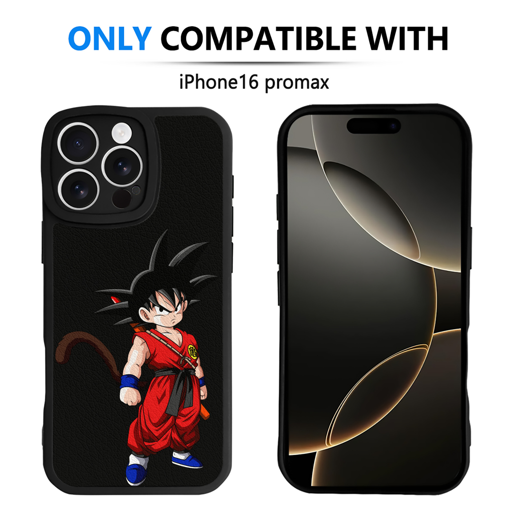 （画像用） ドラゴンボール 孫悟空（そん ごくう）Son Goku カカロット DRAGON BALL Kakarotto 【iPhone 16シリーズ対応】シリコンスマホケース（レザー調） 材質：シリコン